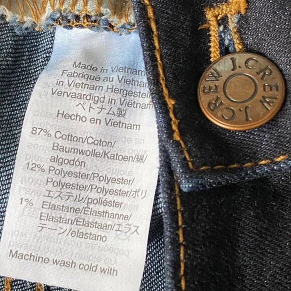 J. Crew Mercantile Women's Skinny Jeans Size 26 Actual 28X29 Dark Wash Stretch - Picture 13 of 16